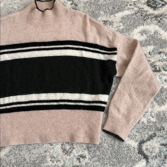& Other Stories Wool and Mohair Blend Mock Neck Stripe Sweater - Picture 3 of 10